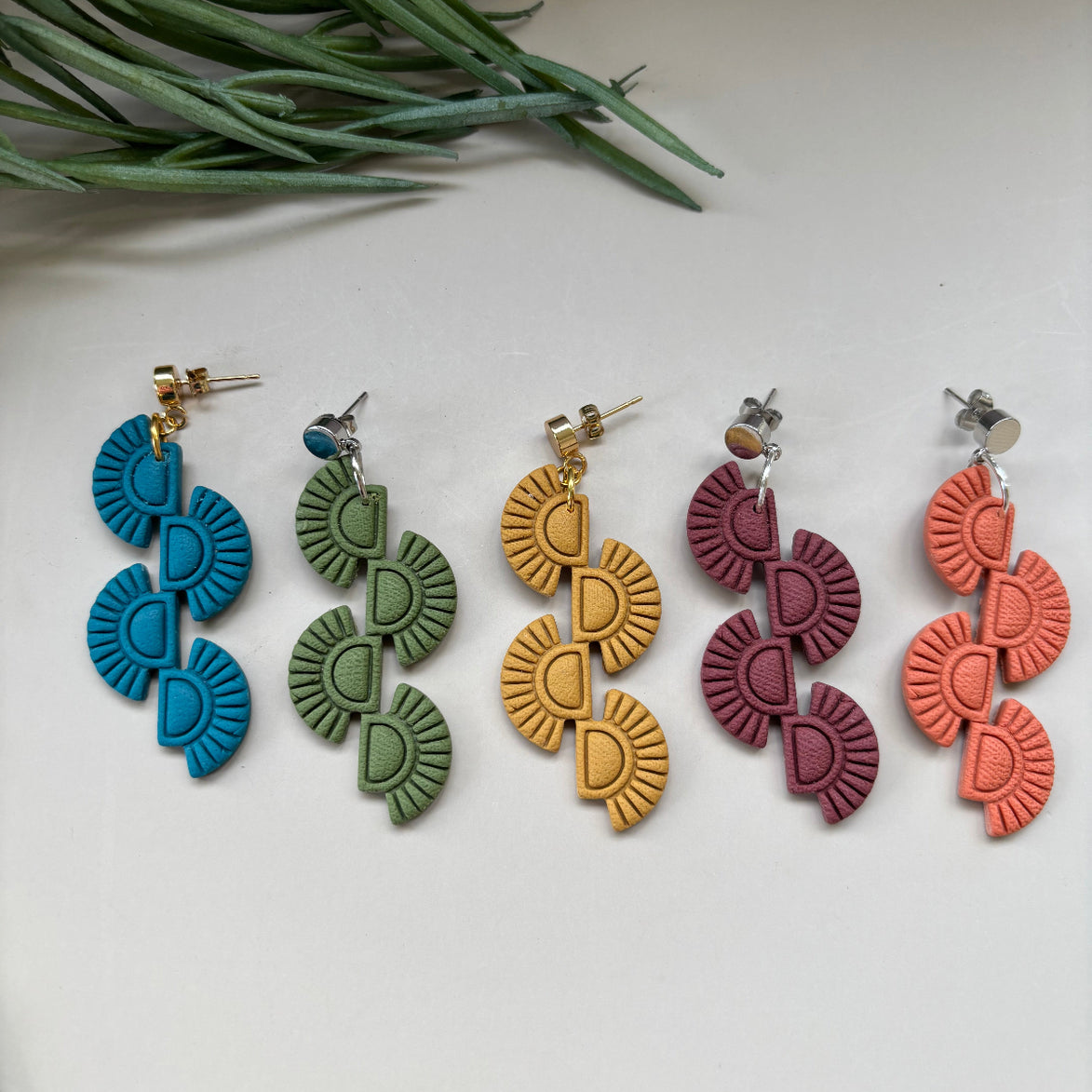 Marlo | Textured Statement Dangle Earrings