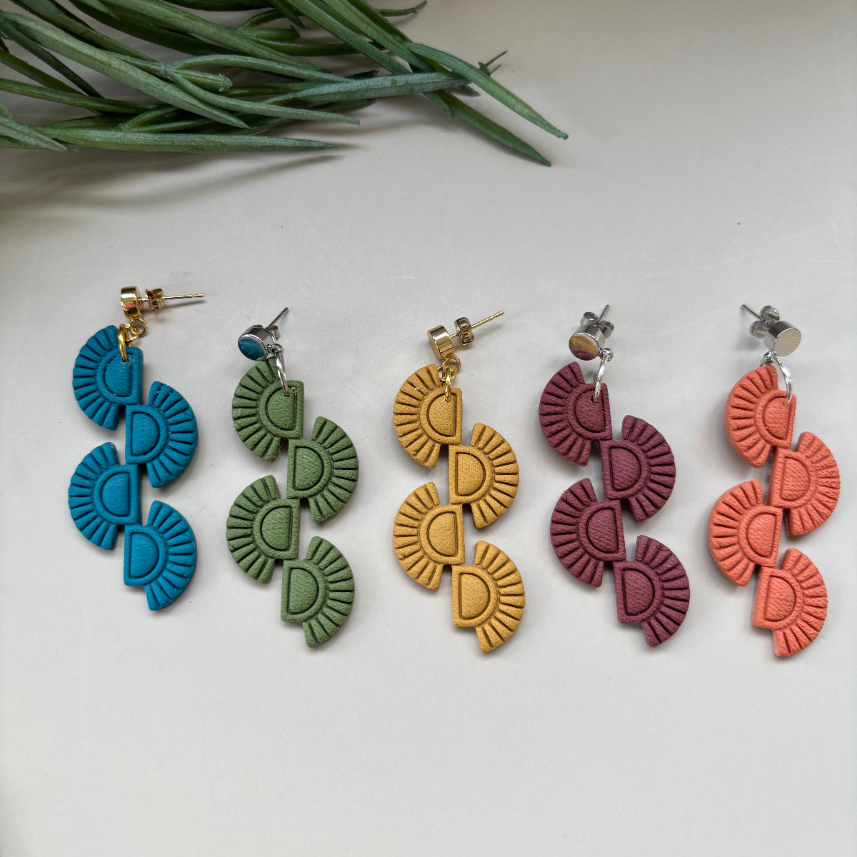 Marlo | Textured Statement Dangle Earrings