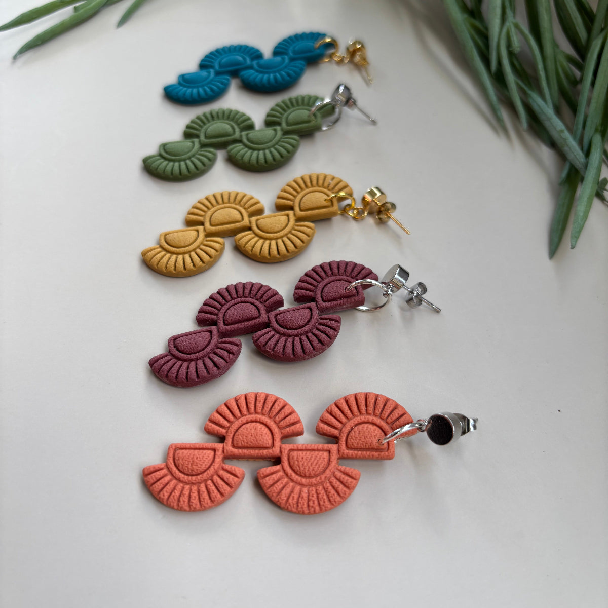 Marlo | Textured Statement Dangle Earrings