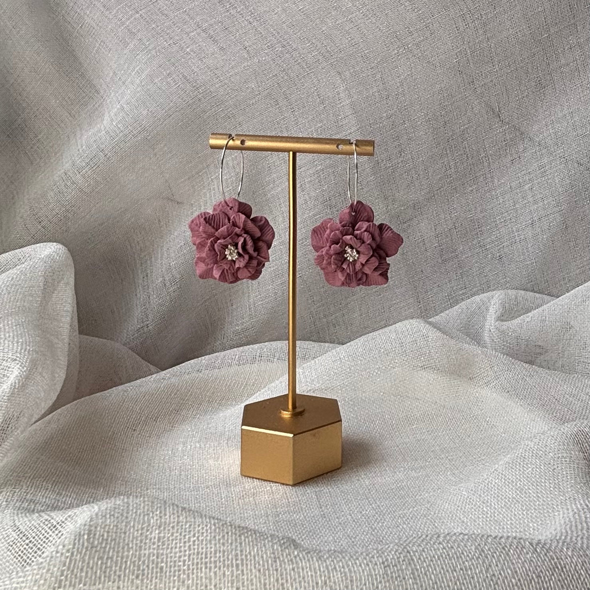 Tilly | Floral Hoop Earrings Large