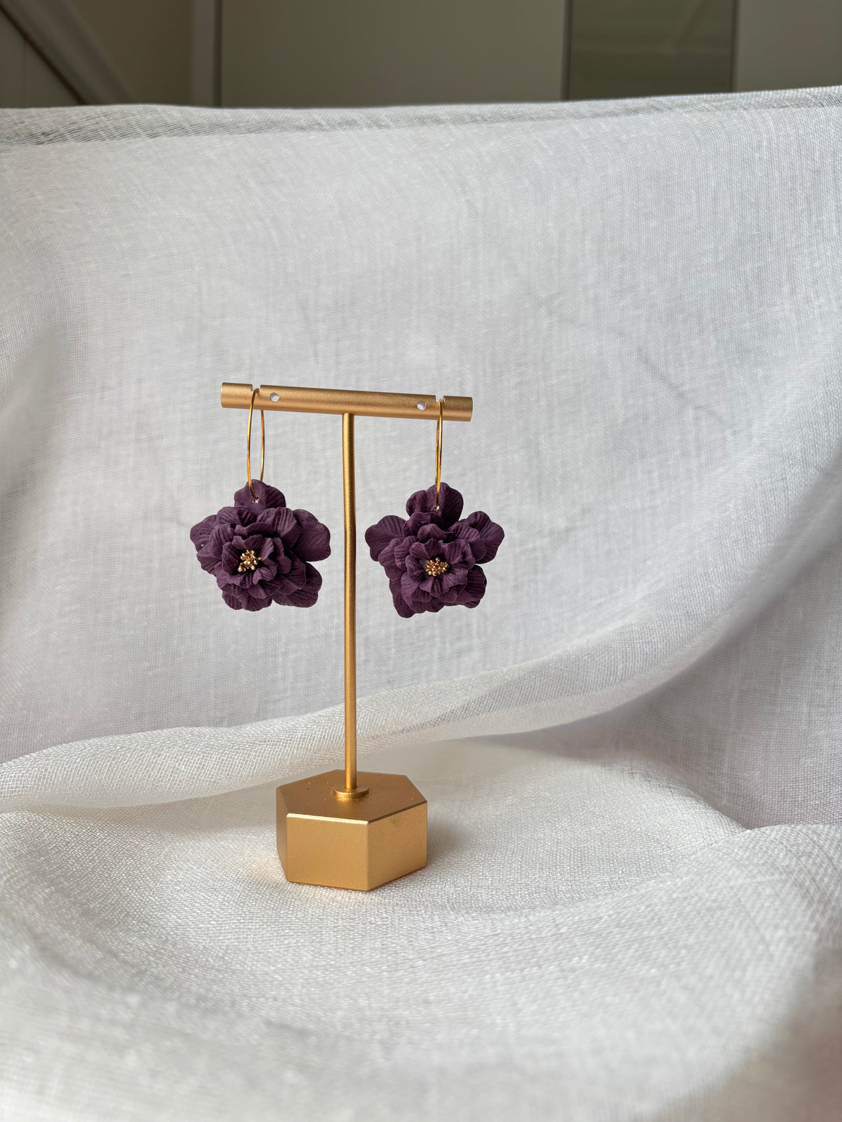 Tilly | Floral Hoop Earrings Large