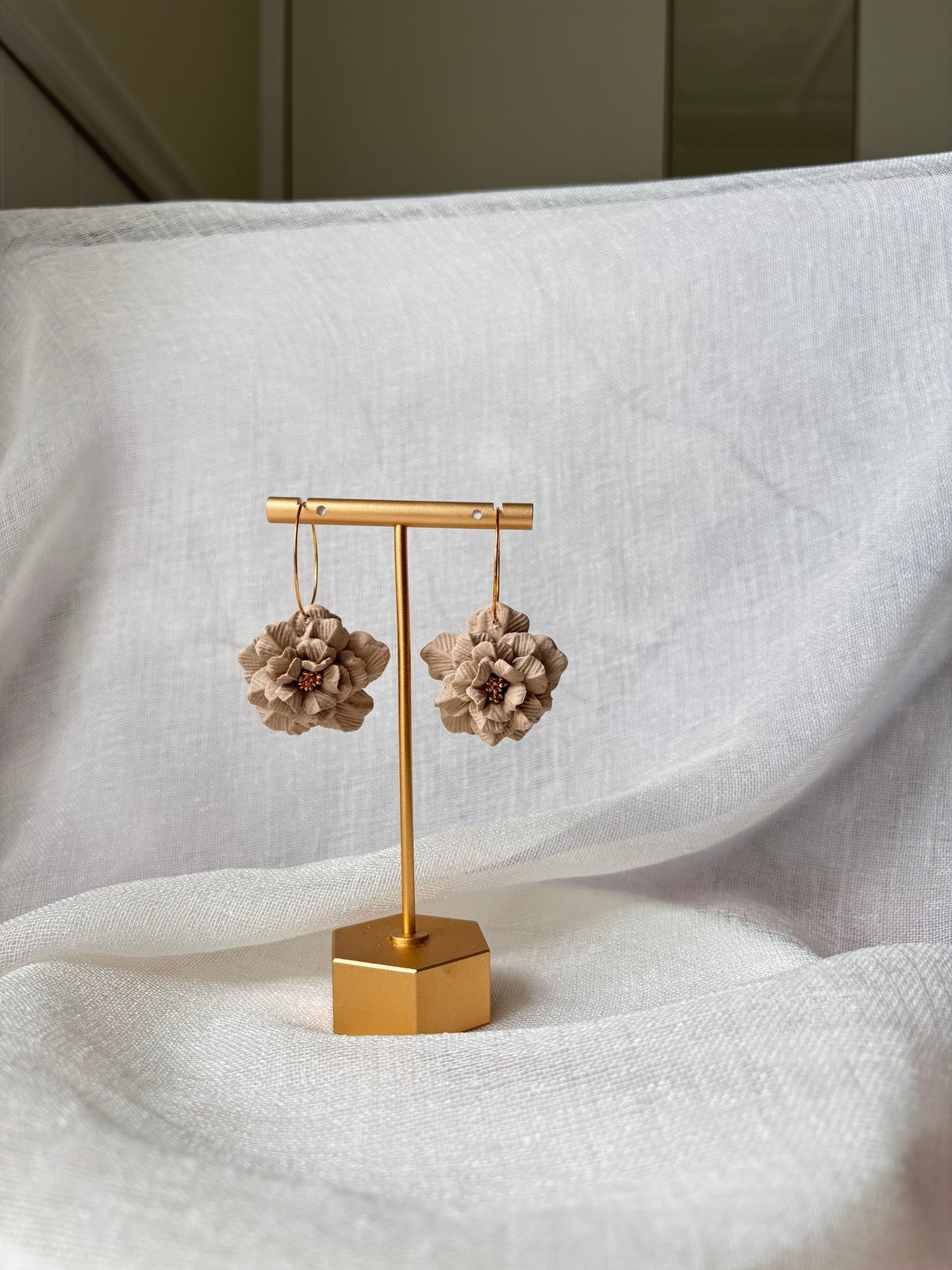 Tilly | Floral Hoop Earrings Large