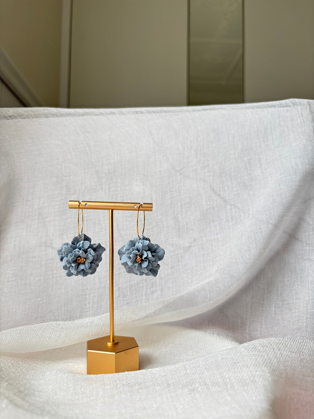 Tilly | Floral Hoop Earrings Large