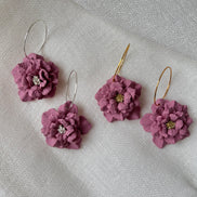 Tilly | Floral Hoop Earrings Large