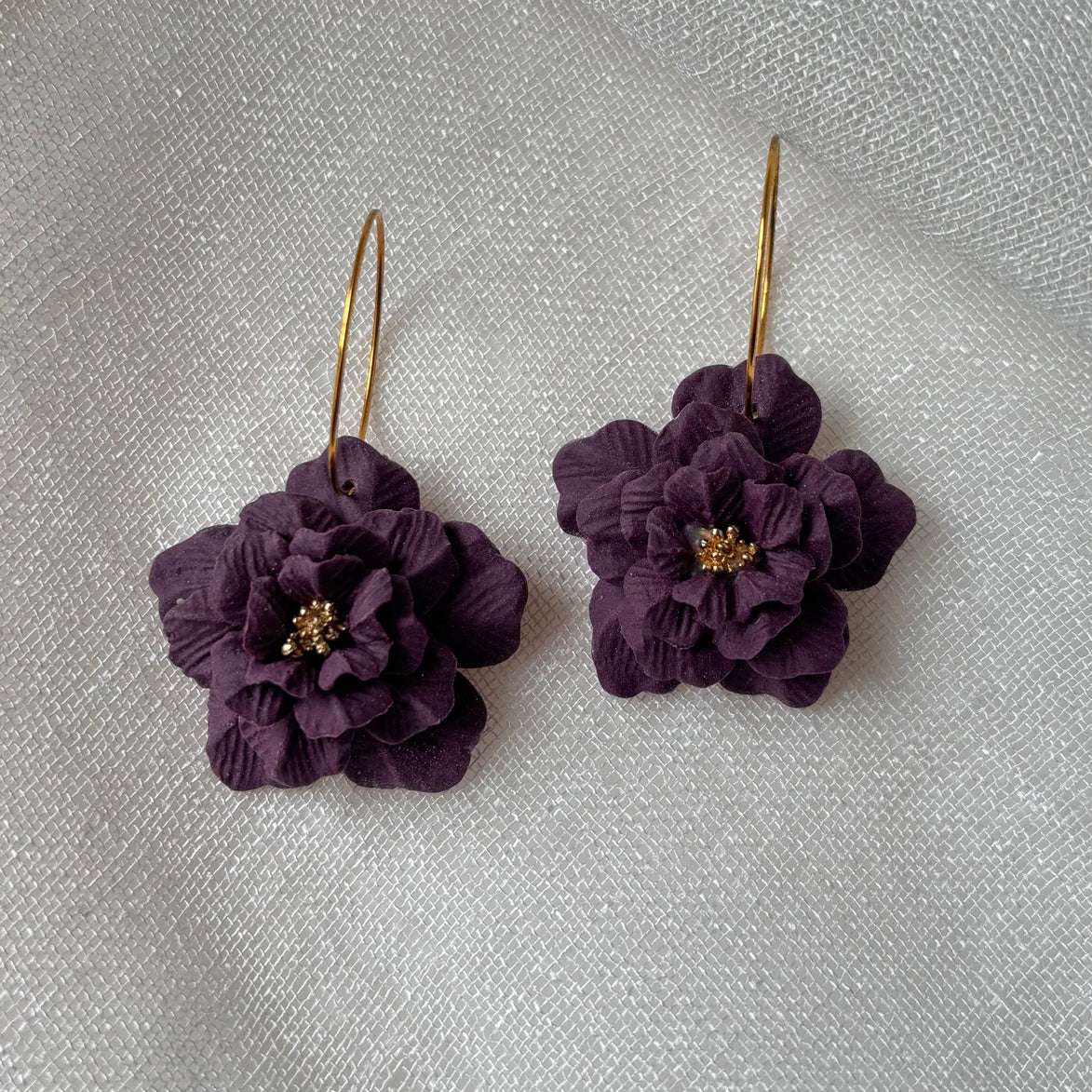 Tilly | Floral Hoop Earrings Large