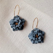 Tilly | Floral Hoop Earrings Large