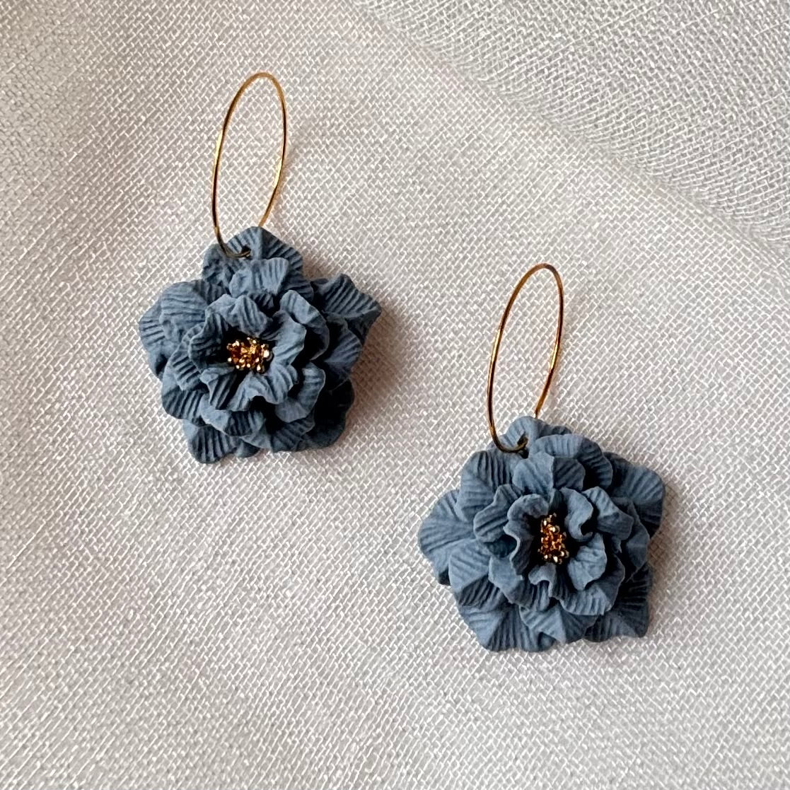Tilly | Floral Hoop Earrings Large