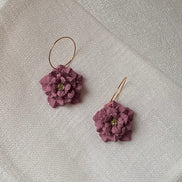Tilly | Floral Hoop Earrings Large