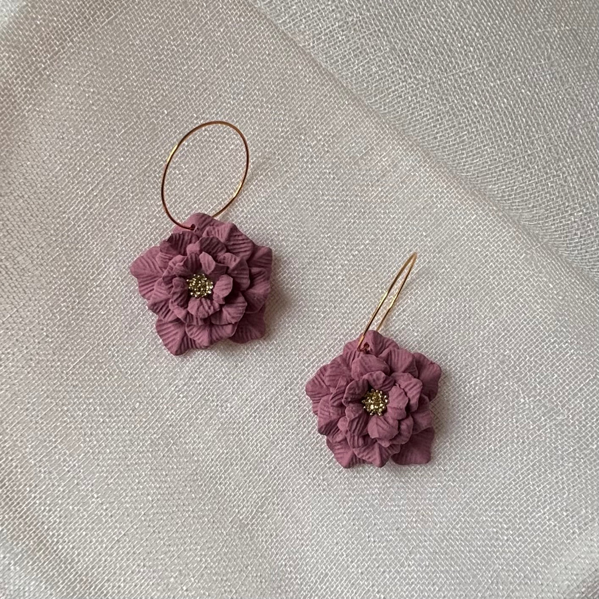Tilly | Floral Hoop Earrings Large