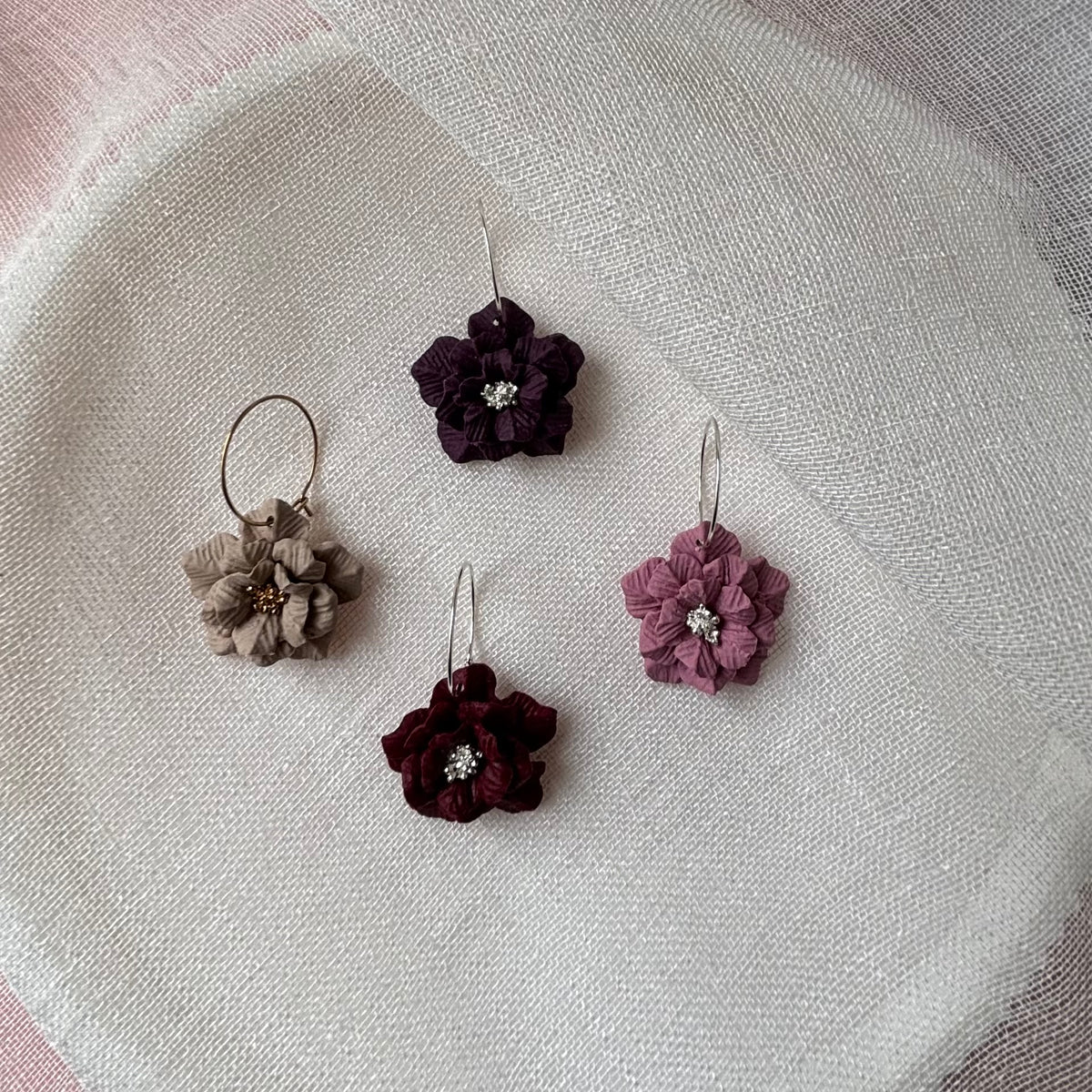 Tilly | Floral Hoop Earrings Medium