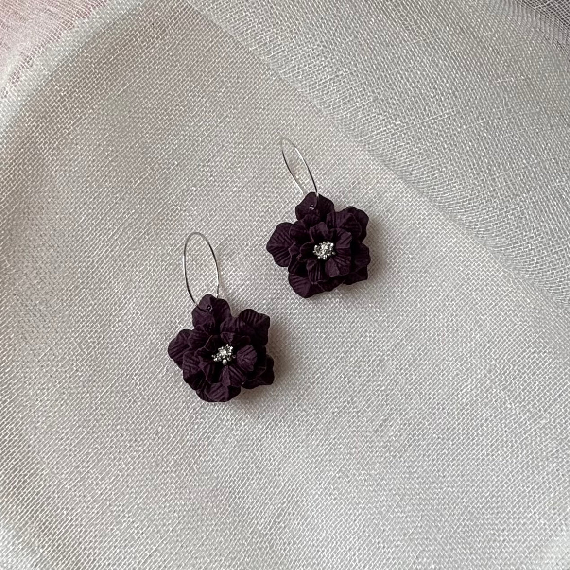 Tilly | Floral Hoop Earrings Medium
