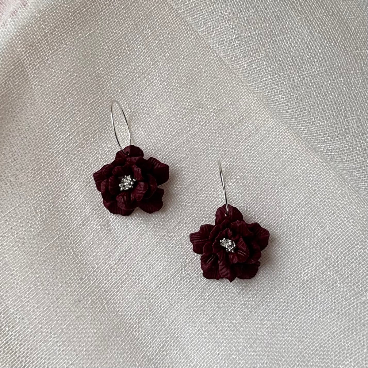 Tilly | Floral Hoop Earrings Medium