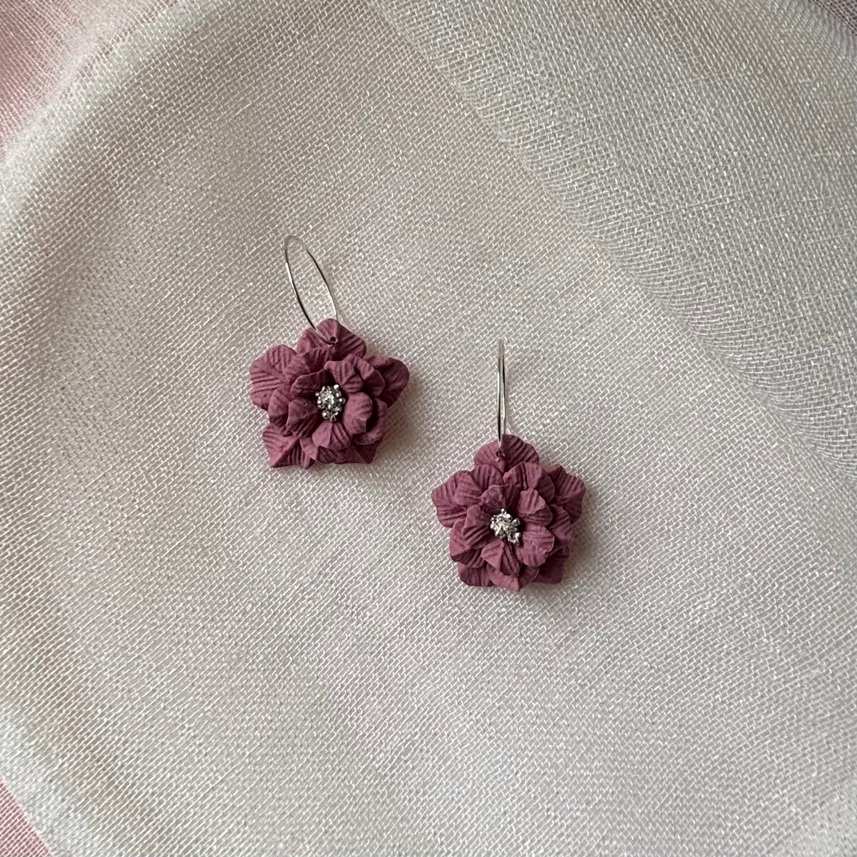 Tilly | Floral Hoop Earrings Medium