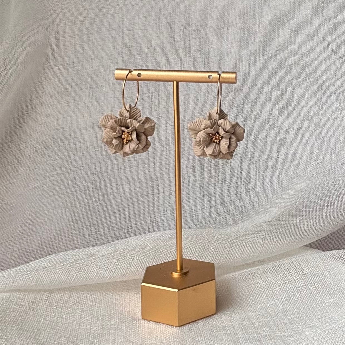 Tilly | Floral Hoop Earrings Medium