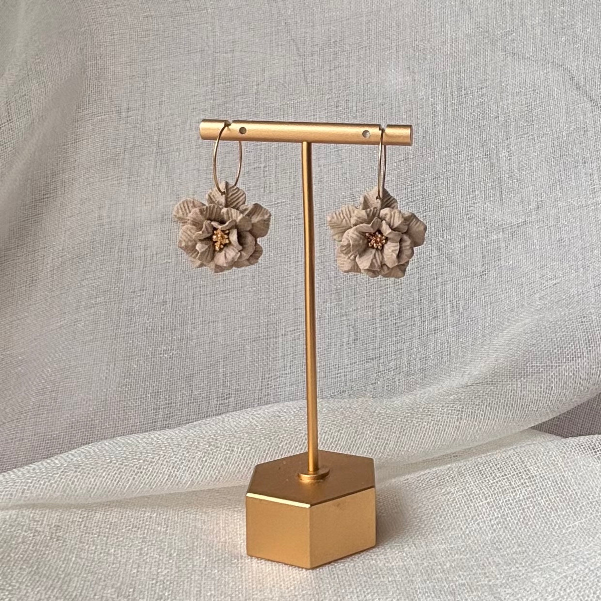 Tilly | Floral Hoop Earrings Medium