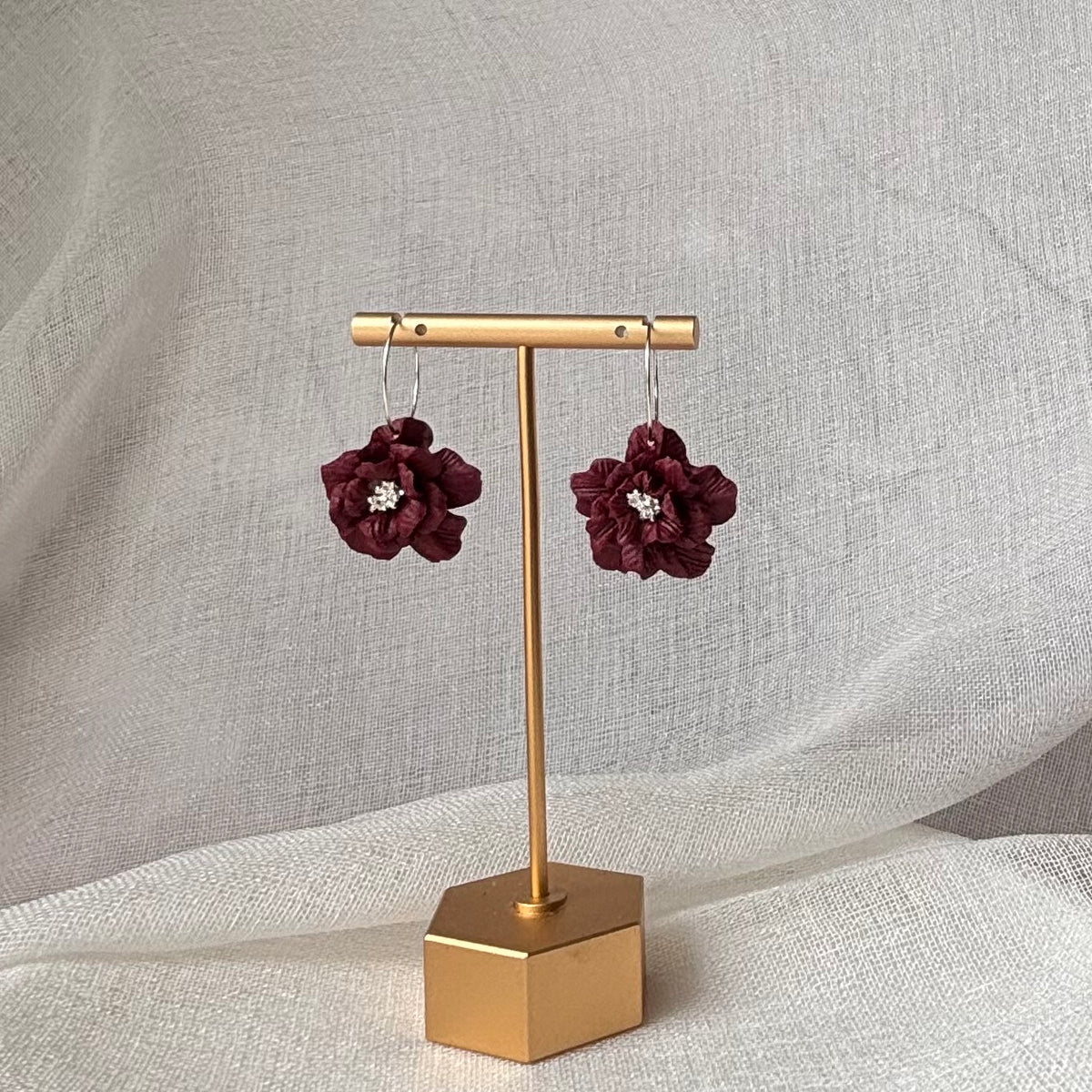 Tilly | Floral Hoop Earrings Medium