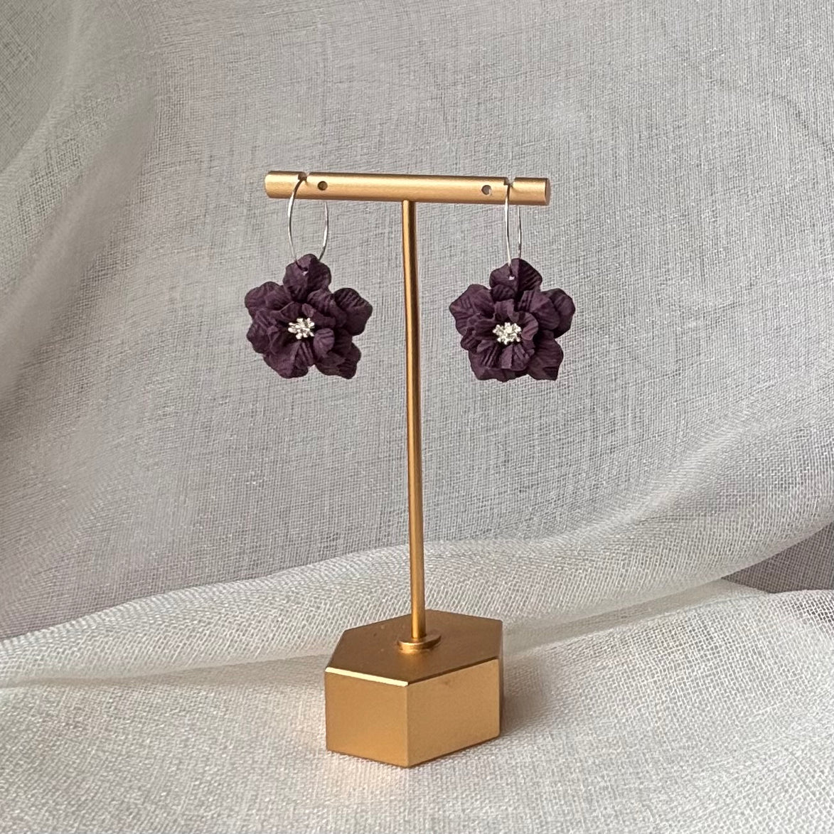 Tilly | Floral Hoop Earrings Medium