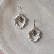 Arabella - Pearl White Crystal Statement Earrings