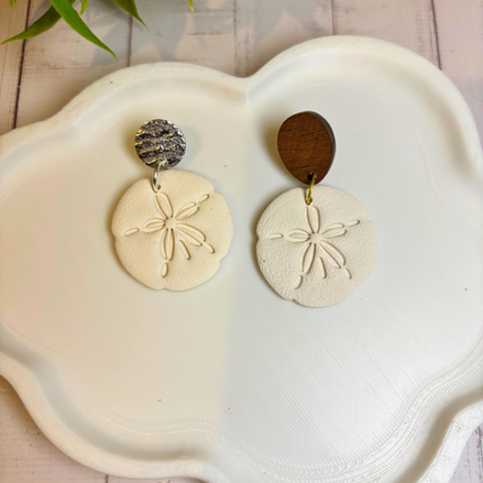 Seaside Stories | Sand Dollar Dangle Earrings